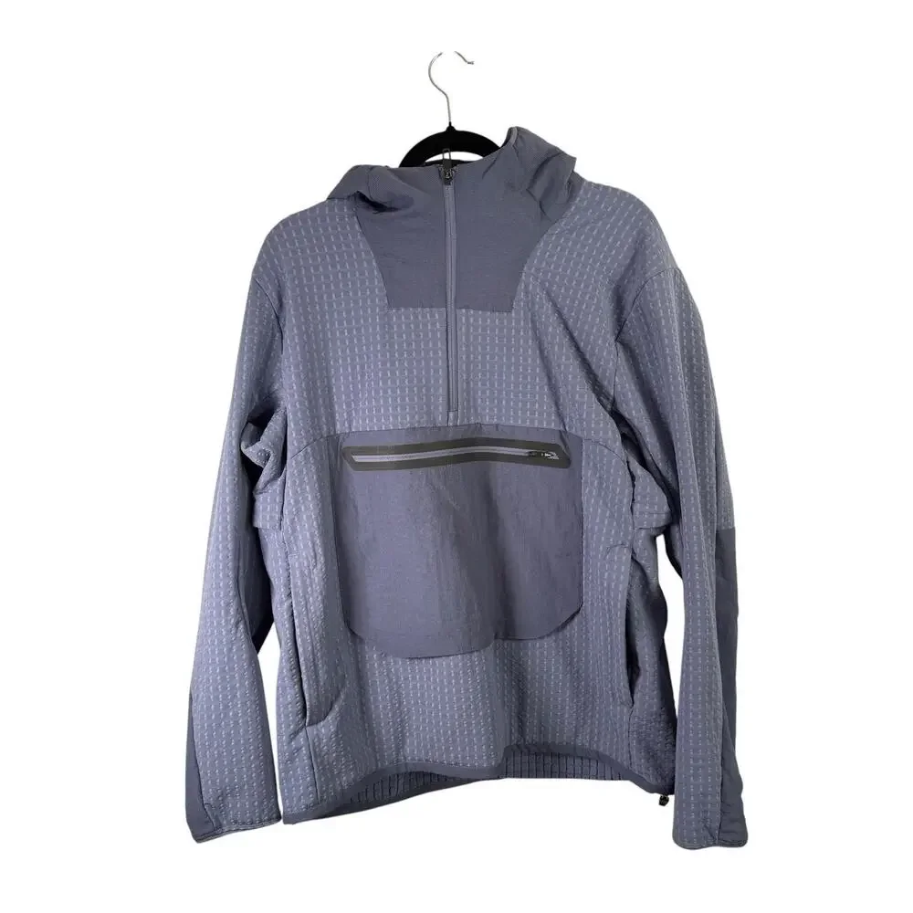 Lululemon Water Repellent Fleece Hiking Anorak Peri Purple Outdoor Mens Medium - Picture 4 of 12